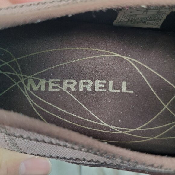 Merrell Shoes Womens Size 9 Coffee Bean Brown Suede Bisect Loafer - Picture 2 of 10